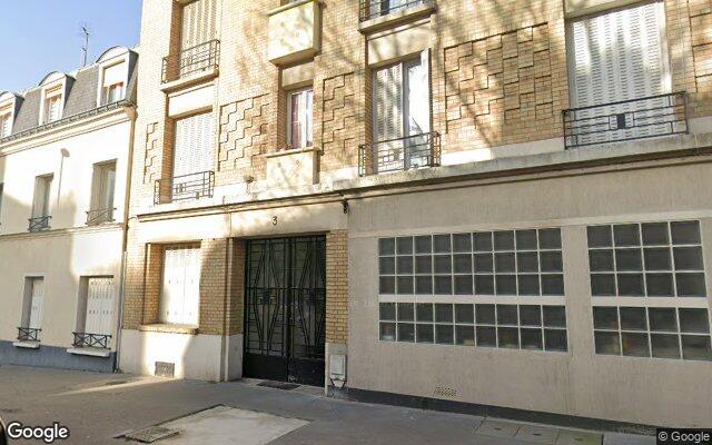 Façade : 3 rue des Menus, Boulogne-Billancourt